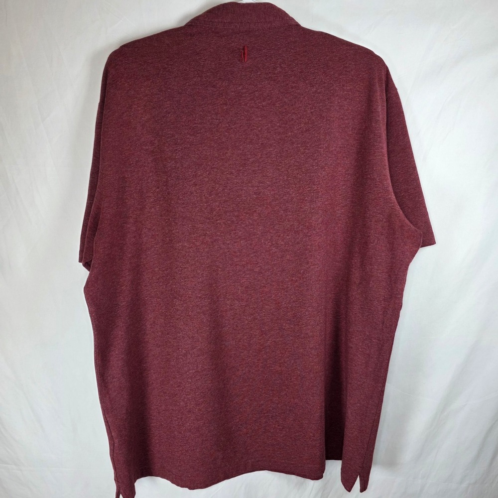 Johnnie-O Game Day Original Polo Shirt Mens XL Maroon Heather CMPO2150 - Picture 2 of 8